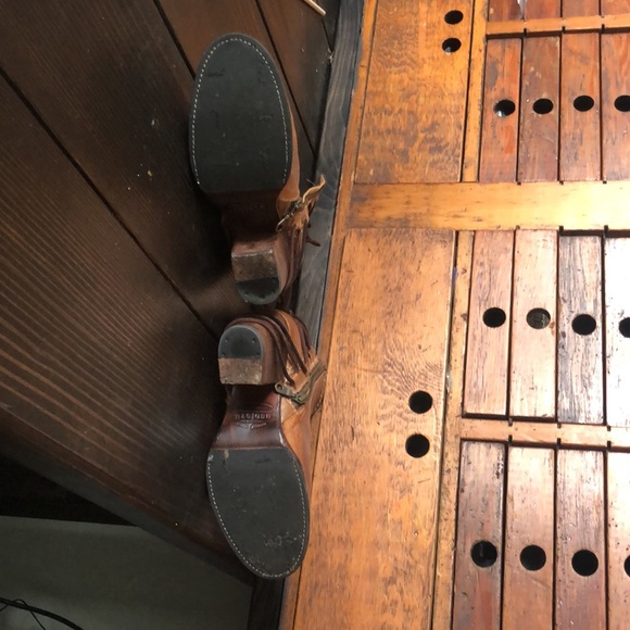 BED | STU “Blaire” Ankle Bootie 100% Leather Heel Tie Detail  SZ 8.5 - Picture 5 of 6